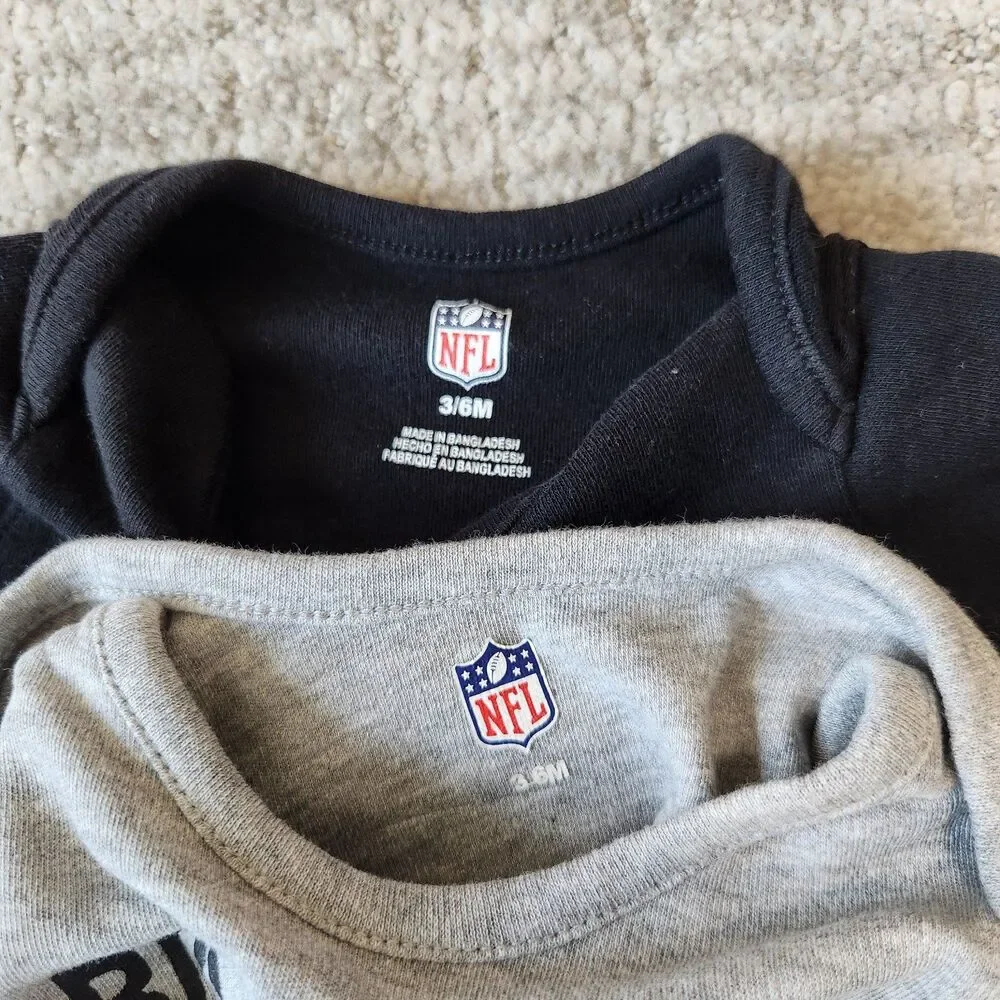 NFL New Orleans Saints boy girl bodysuit black gold grey size 3-6 months